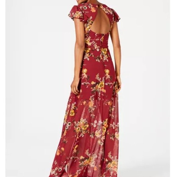 Crystal Doll Juniors' Floral-Print Maxi Dress - Picture 2 of 6